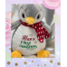 Personalised Embroidered First Christmas Penguin Teddy Bear