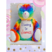Personalised Embroidered Rainbow Plush Teddy Bear