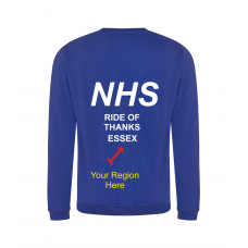 NHS Ride of Thanks UNDATED Royal Blue Sweatshirt