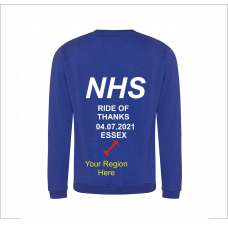 NHS Ride of Thanks *NEW DATE* 04.07.2021 Royal Blue Sweatshirt
